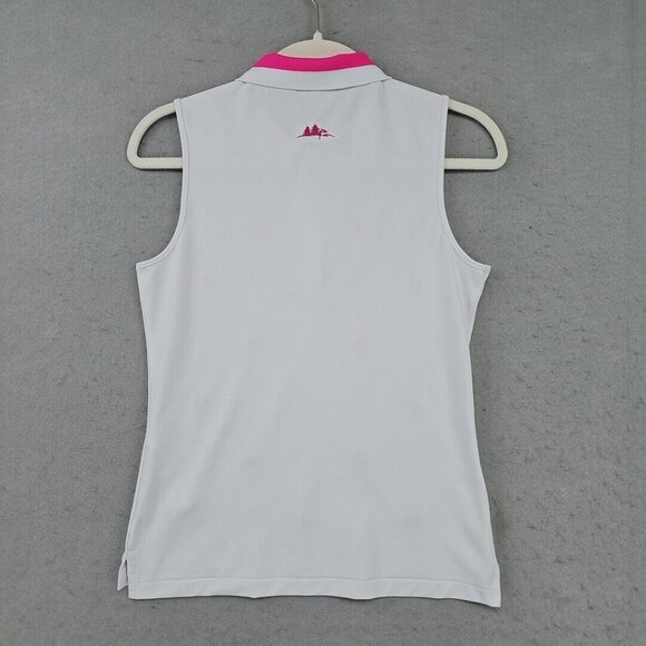 G/FORE White Tank Top with Pink Accents - Picture 7 of 8